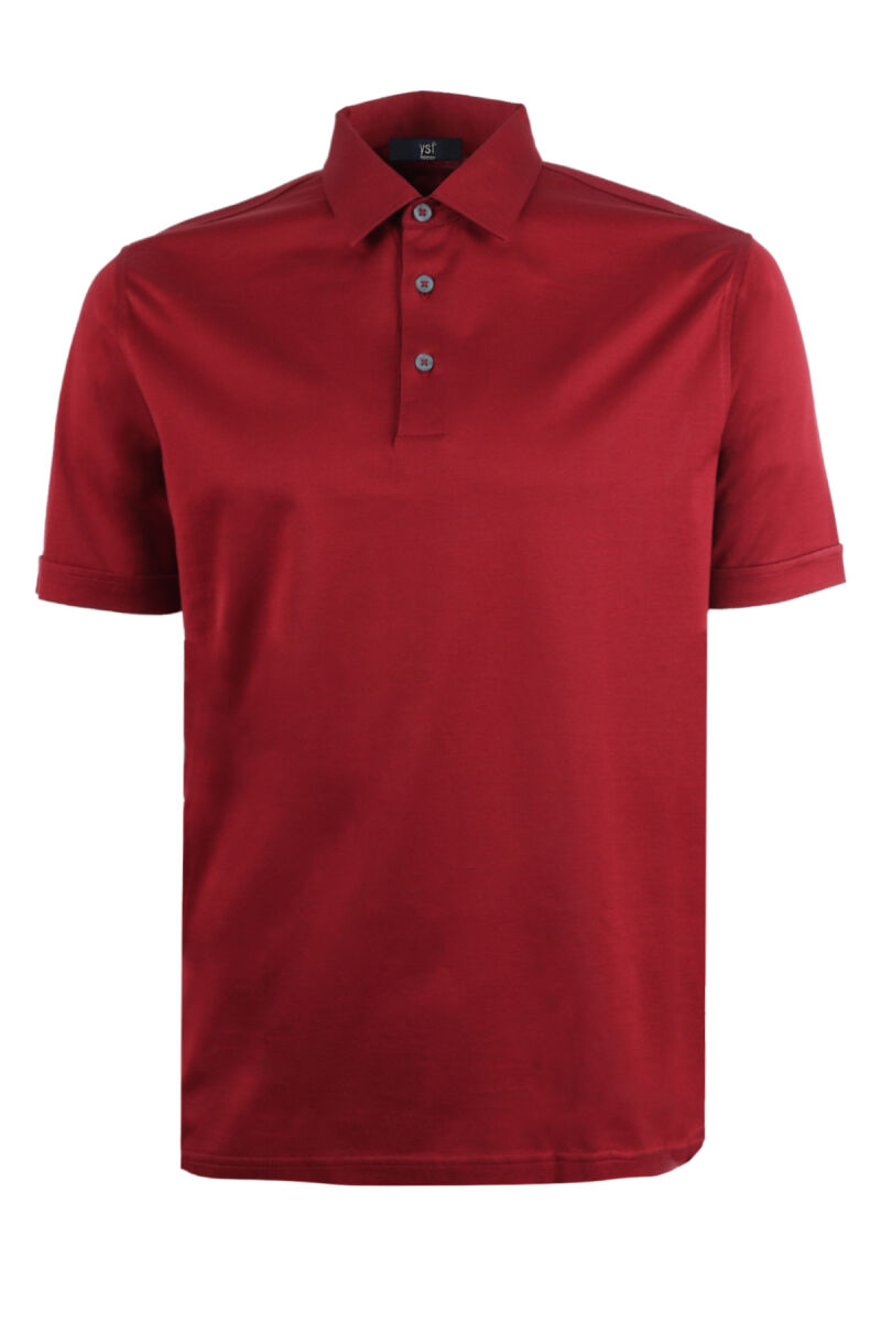 Erkek Kırmızı Polo Yaka Regular Fit Tshirt - 1