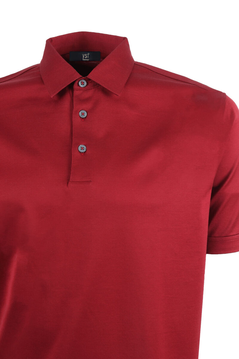 Erkek Kırmızı Polo Yaka Regular Fit Tshirt - 2