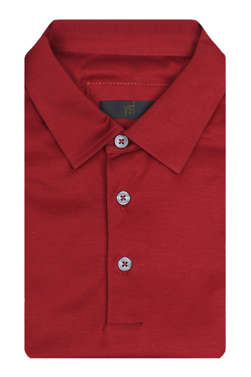 Erkek Kırmızı Polo Yaka Regular Fit Tshirt - 3