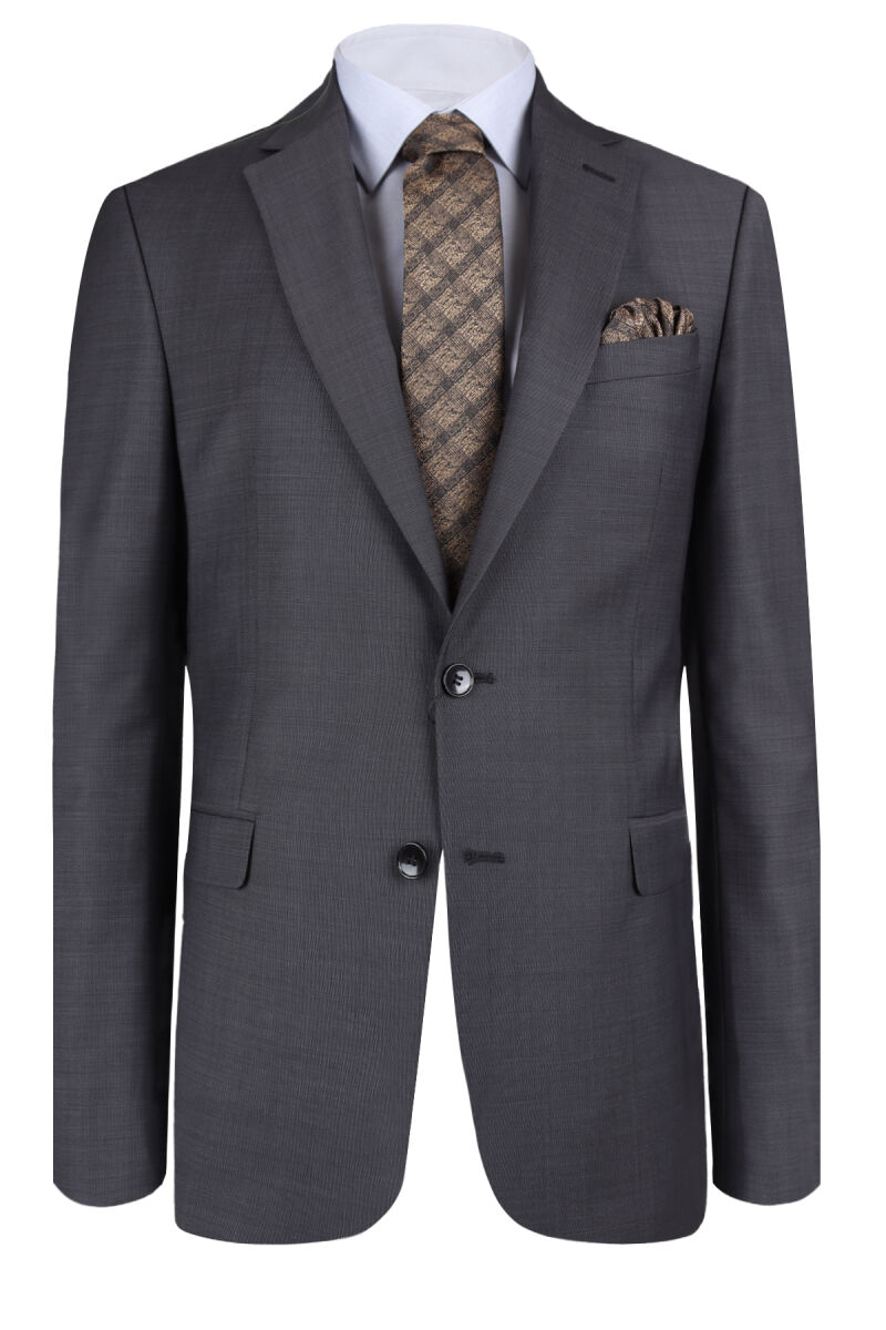 Erkek Koyu Kahverengi Klasik Takım Elbise - 2