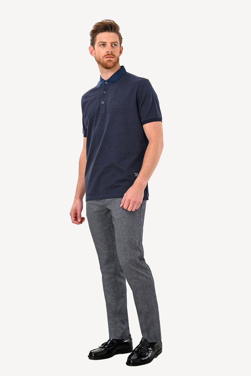 Erkek Koyu Lacivert Regular Fit Polo Yaka Tshirt - 3