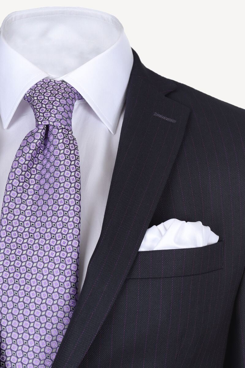 Erkek Koyu Lacivert Slim Fit Takım Elbise - 3