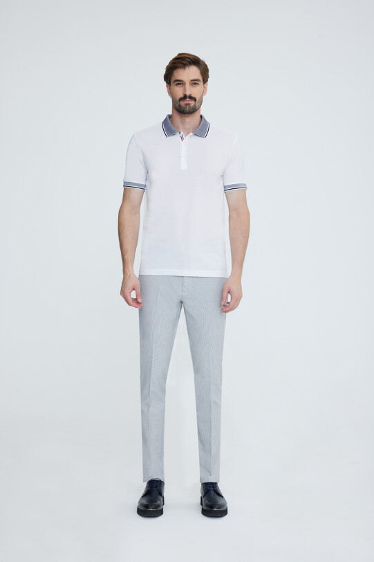 Erkek Krem Polo Yaka T-shirt