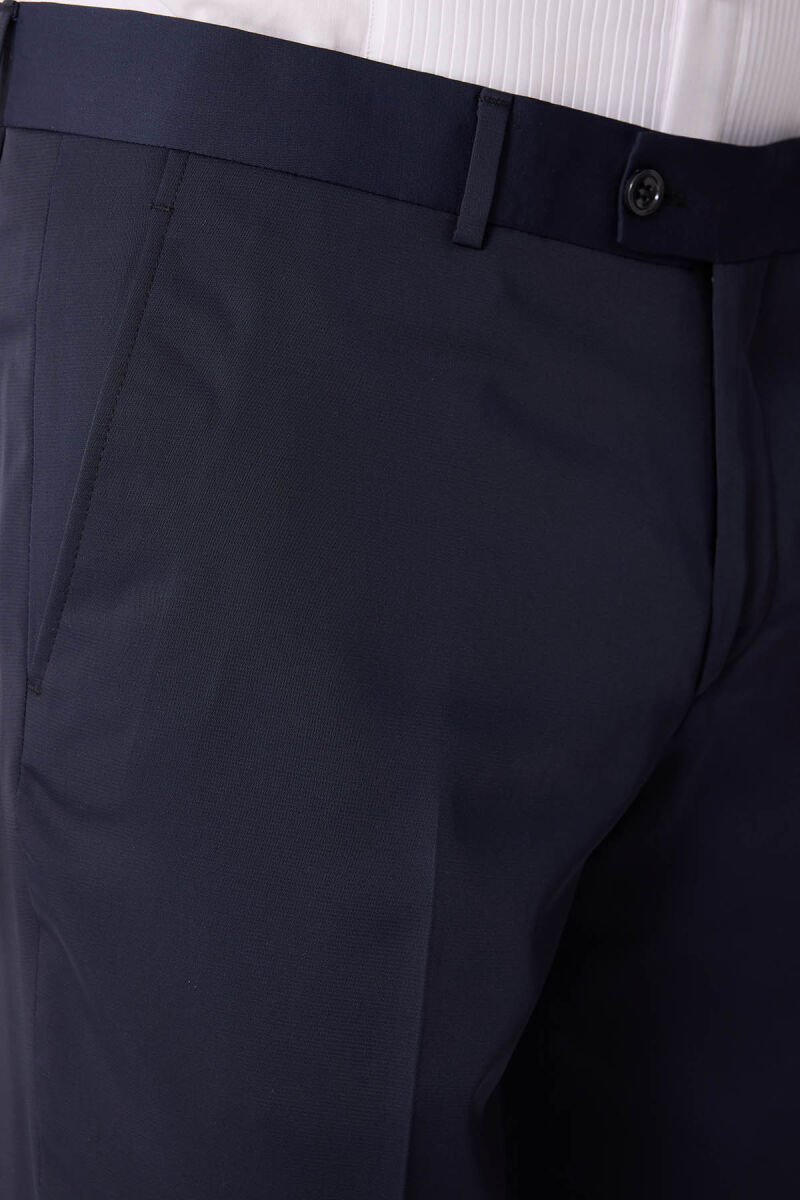 Erkek Krem Slim Fit Mono Yaka Yelekli Damatlık - 10