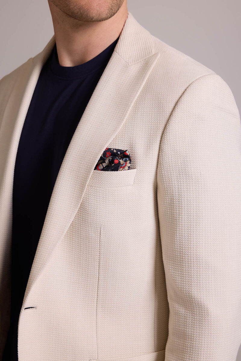 Erkek Krem Slim Fit Sivri Yaka Takım Elbise - 7