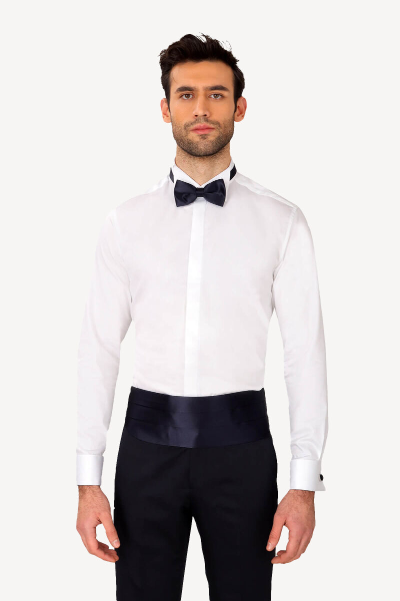 Erkek Lacivert Damatlık Kuşak Takım - 1