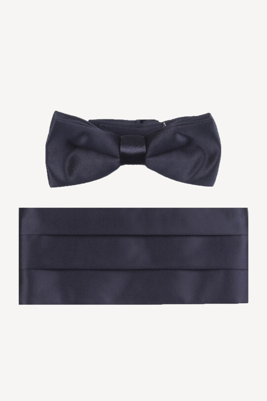 Erkek Lacivert Damatlık Kuşak Takım