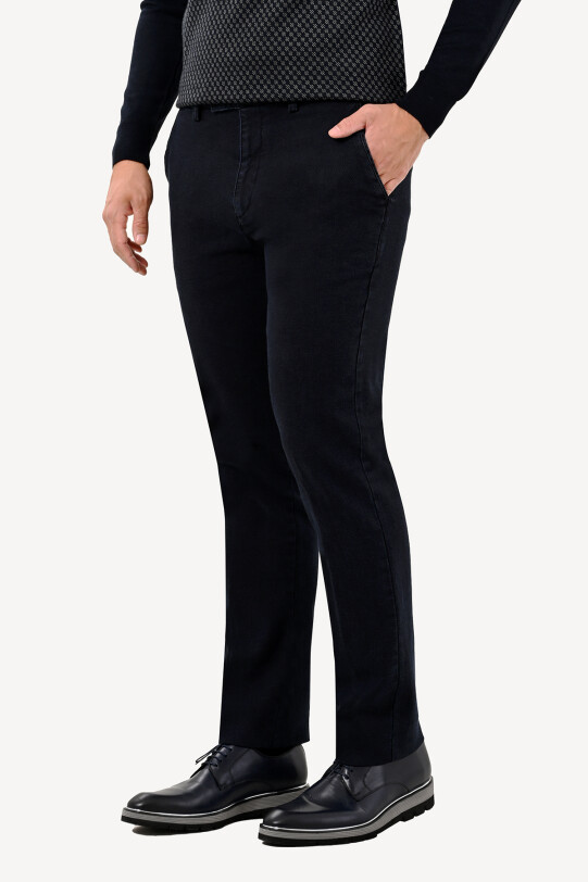 Erkek Lacivert Dıogonal Kot Pantolon