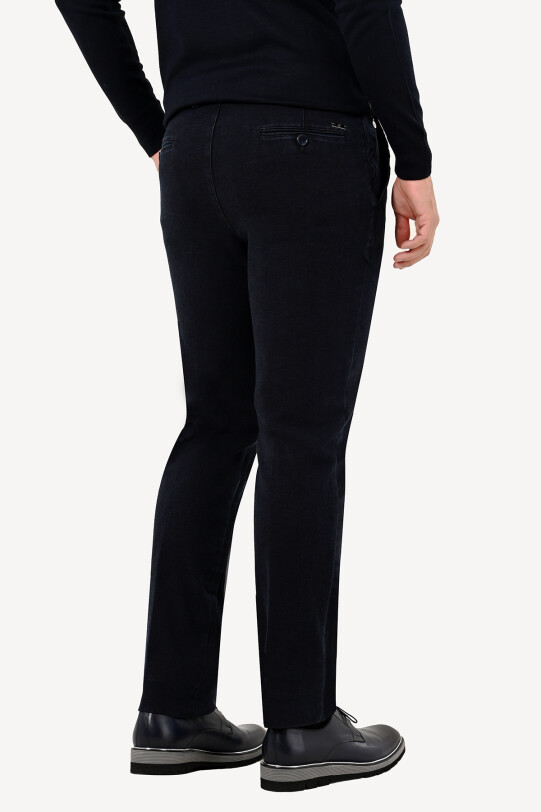 Erkek Lacivert Dıogonal Kot Pantolon