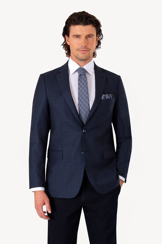 Erkek Lacivert Kahve Kışlık Tek Ceket