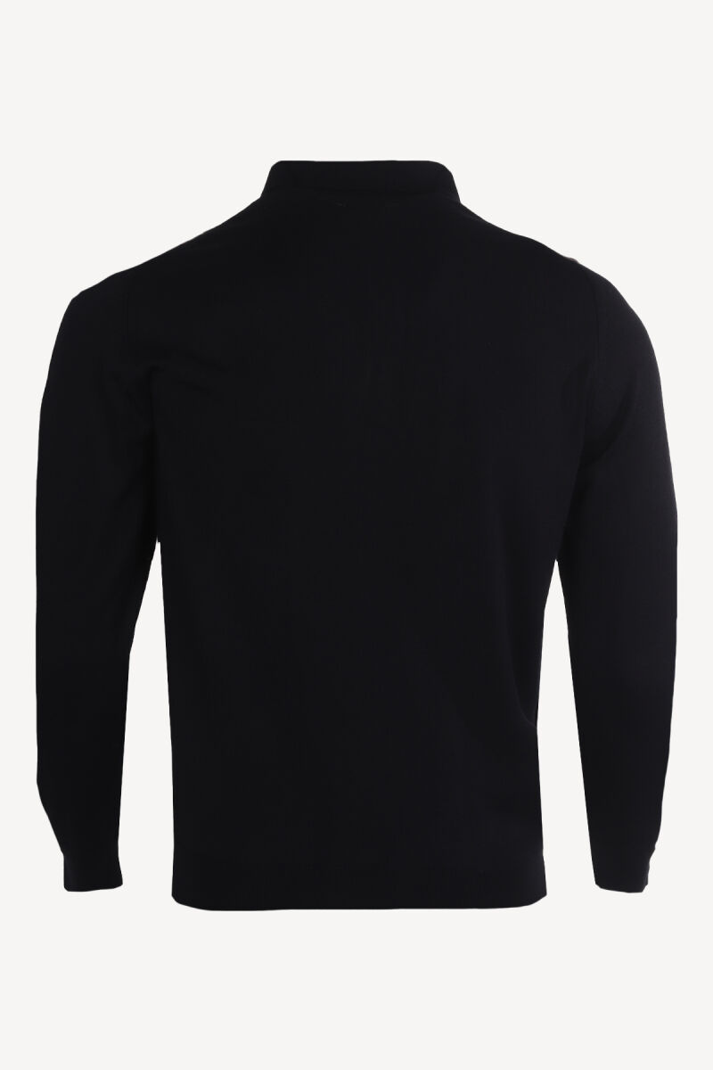 Erkek Lacivert Kahve Polo Yaka Desenli Triko - 2