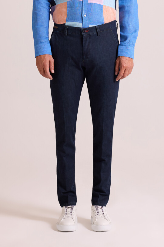 Erkek Lacivert Kot Pantolon