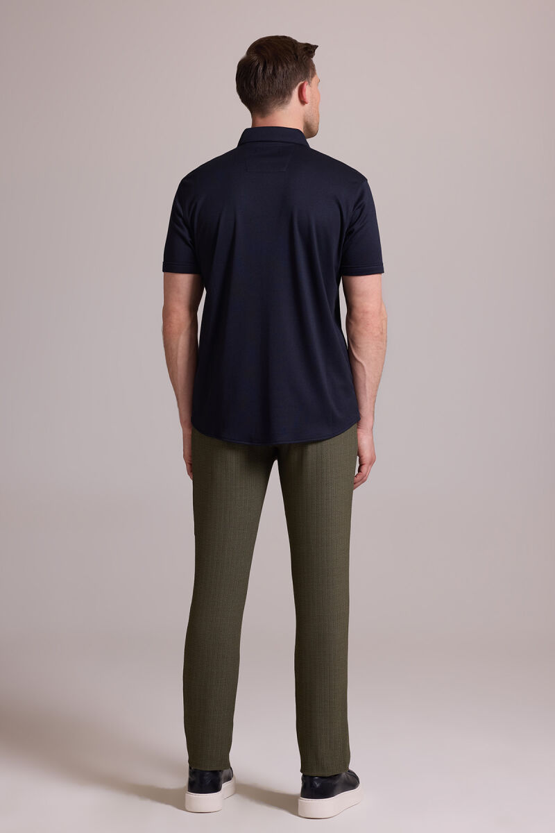 Erkek Lacivert Merserize Kısa Kol Gömlek - 8