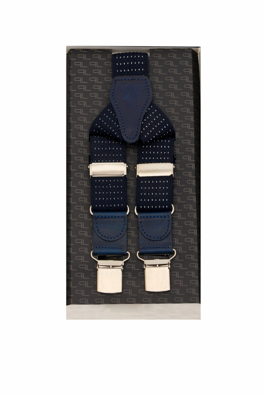 Erkek Lacivert Pantolon Askısı Puantiyeli - YSF