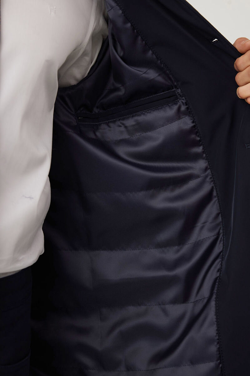 Erkek Lacivert Regular Fit Apolet Kol Kaban - 11