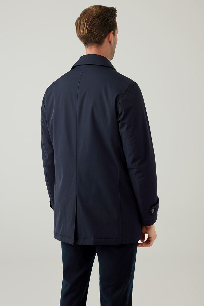 Erkek Lacivert Regular Fit Apolet Kol Kaban - 12