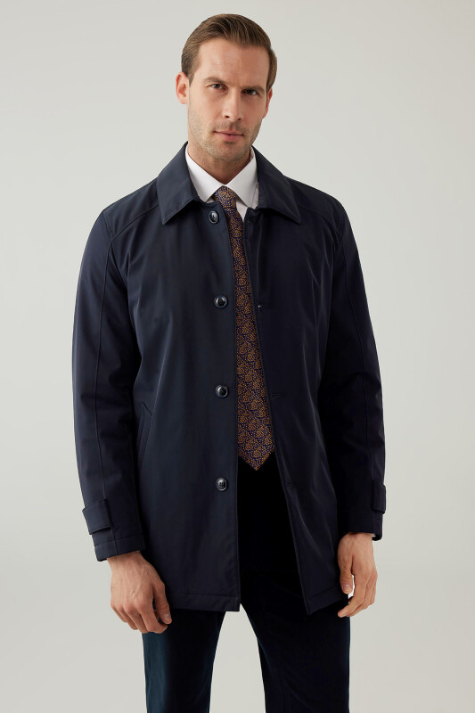 Erkek Lacivert Regular Fit Apolet Kol Kaban