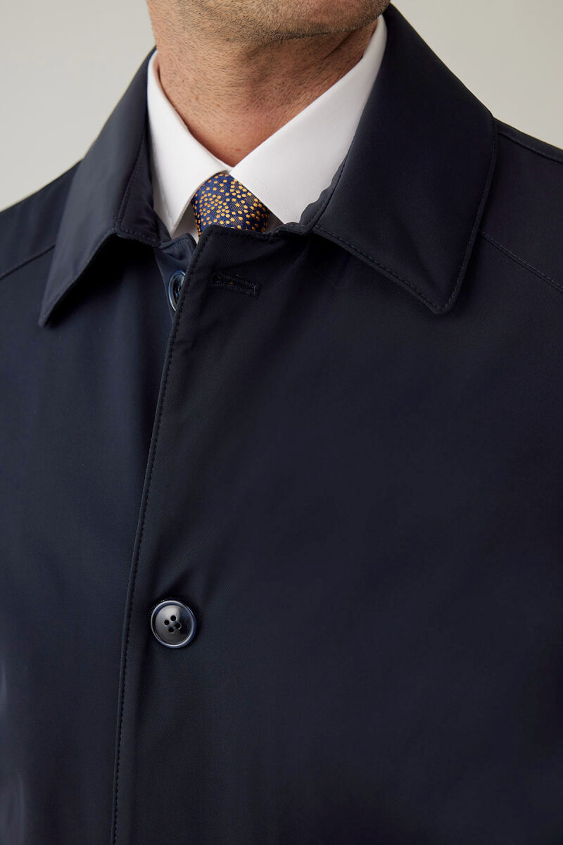 Erkek Lacivert Regular Fit Apolet Kol Kaban - 9