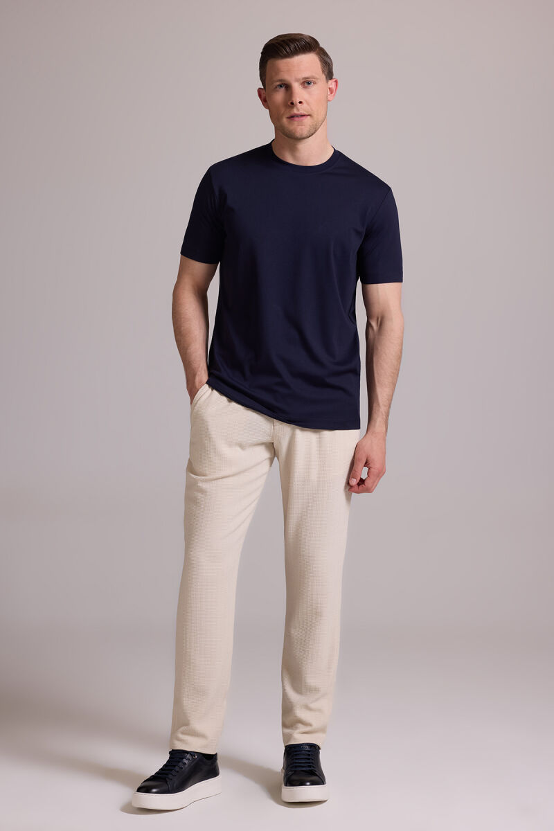 Erkek Lacivert Regular Fit Bisiklet Yaka T-shirt - 6