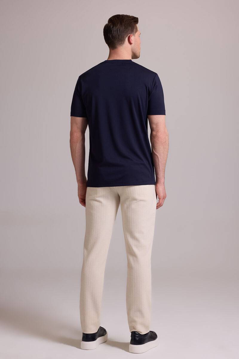 Erkek Lacivert Regular Fit Bisiklet Yaka T-shirt - 8