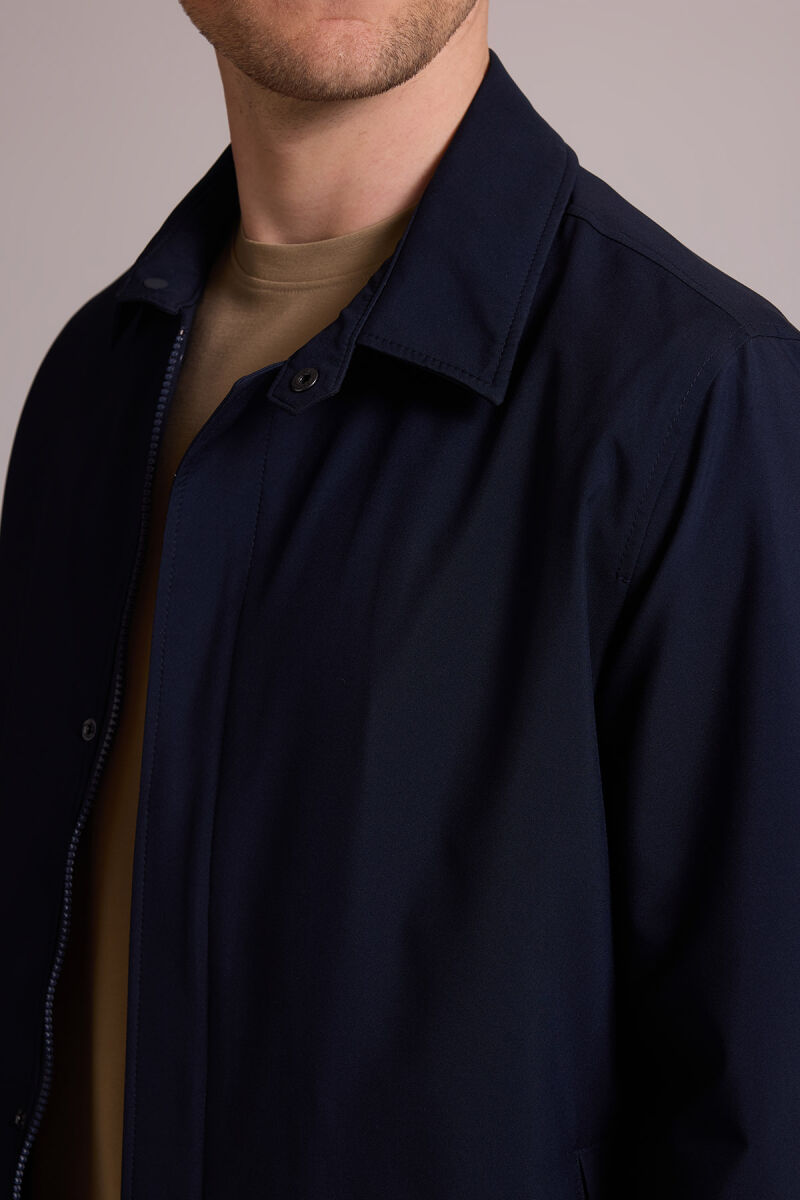 Erkek Lacivert Regular Fit Gömlek Yaka Yazlık Mont - 7