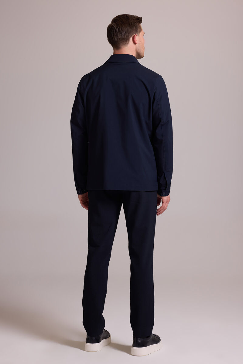 Erkek Lacivert Regular Fit Gömlek Yaka Yazlık Mont - 8