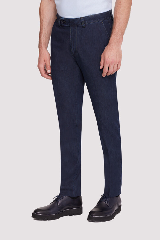 Erkek Lacivert Regular Fit Kot Pantolon