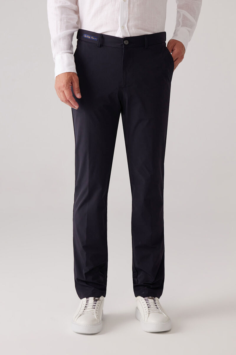 Erkek Lacivert Regular Fit Paraşüt Kumaş Pantolon - 6
