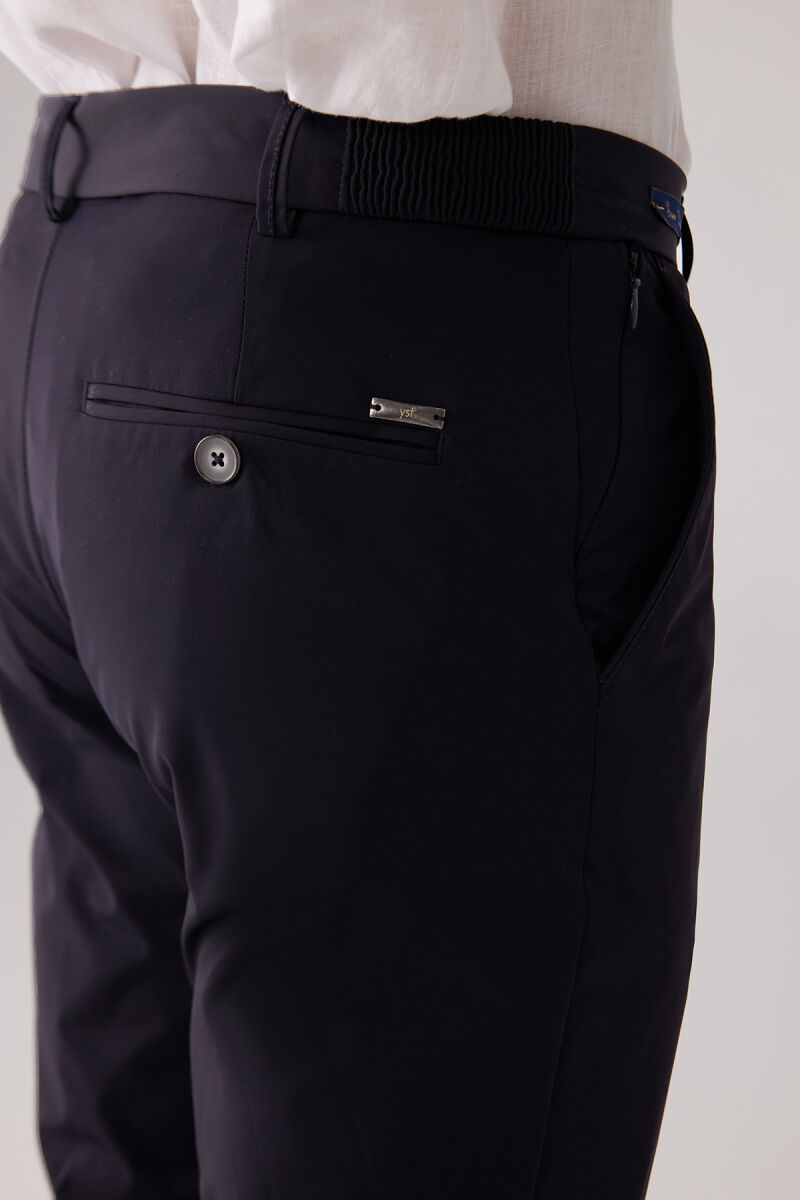 Erkek Lacivert Regular Fit Paraşüt Kumaş Pantolon - 8