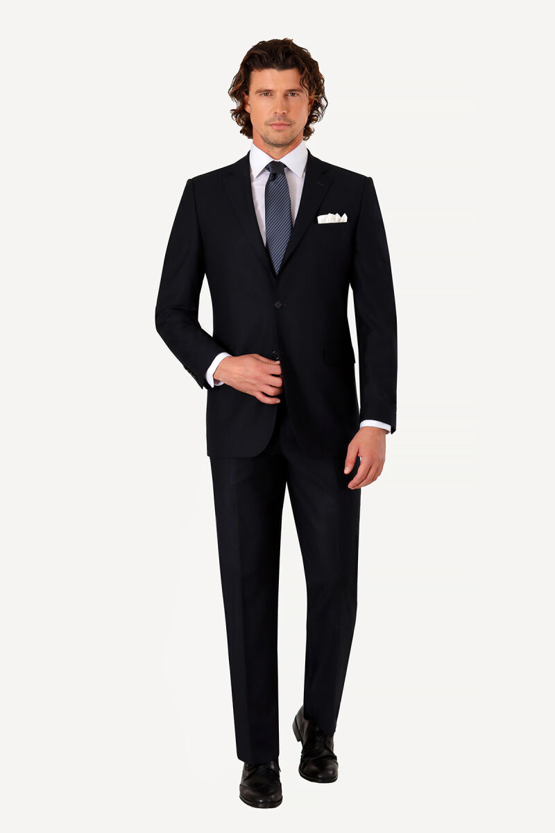 Erkek Lacivert Regular Fit Takım Elbise - 1