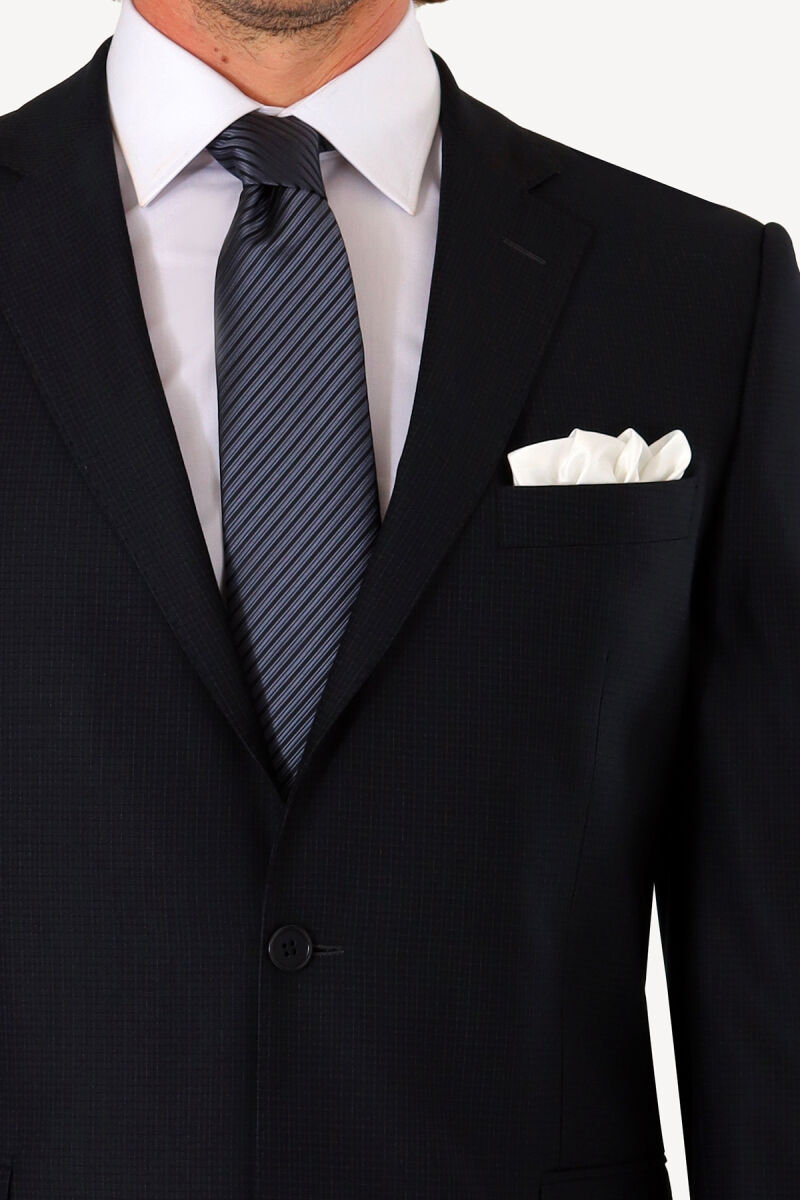 Erkek Lacivert Regular Fit Takım Elbise - 4