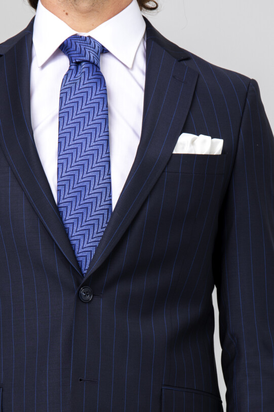 Erkek Lacivert Regular Fit Takım Elbise