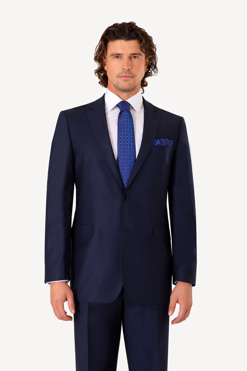 Erkek Lacivert Regular Fit Takım Elbise - 2