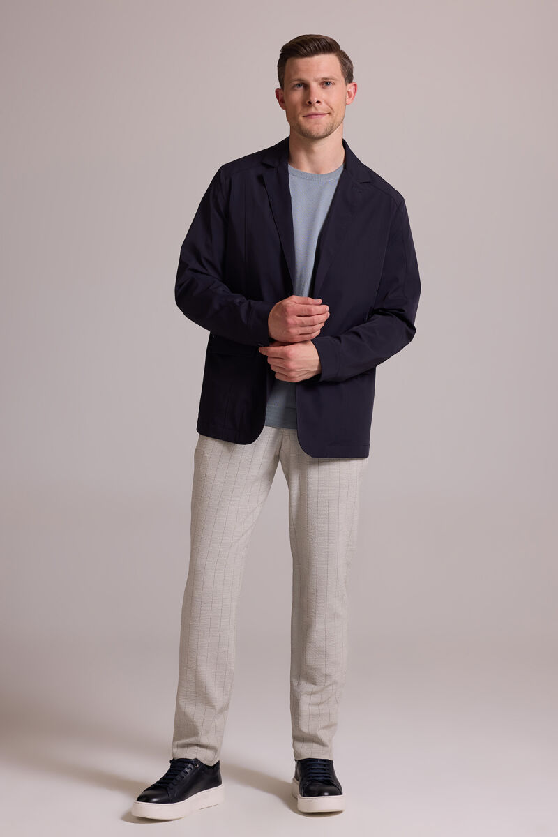 Erkek Lacivert Regular Fit Yazlık Ceket Mont - 6