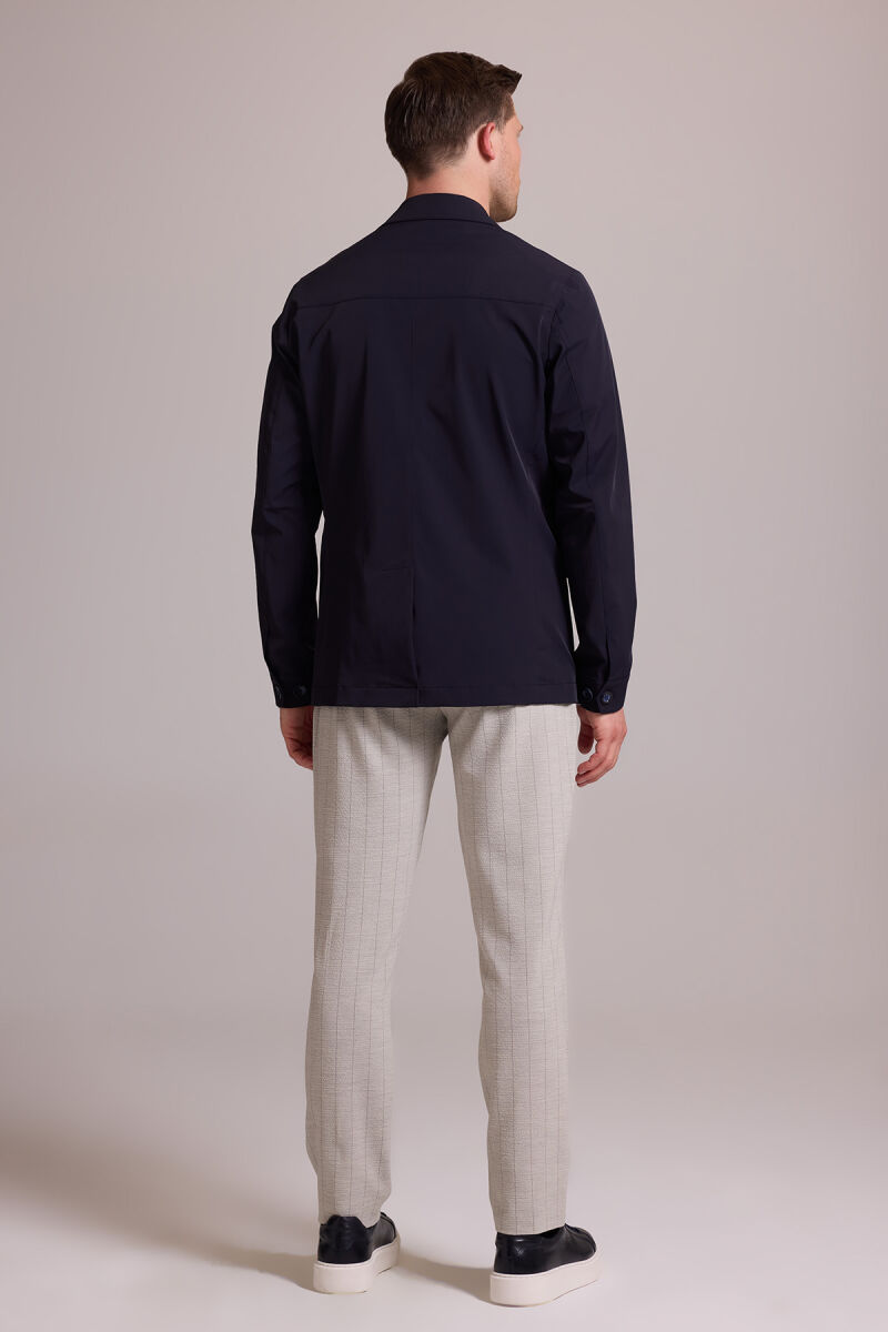 Erkek Lacivert Regular Fit Yazlık Ceket Mont - 9