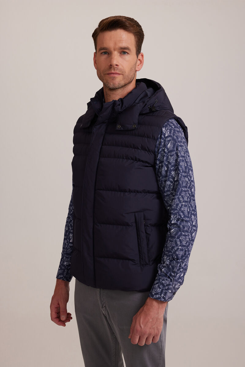 Erkek Lacivert Regular Fit Yelek - 3