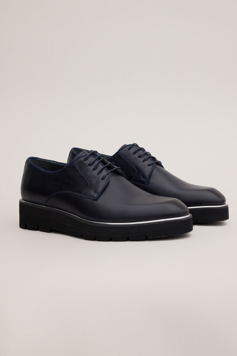 Erkek Lacivert Bağcıklı Casual Ayakkabı - 2