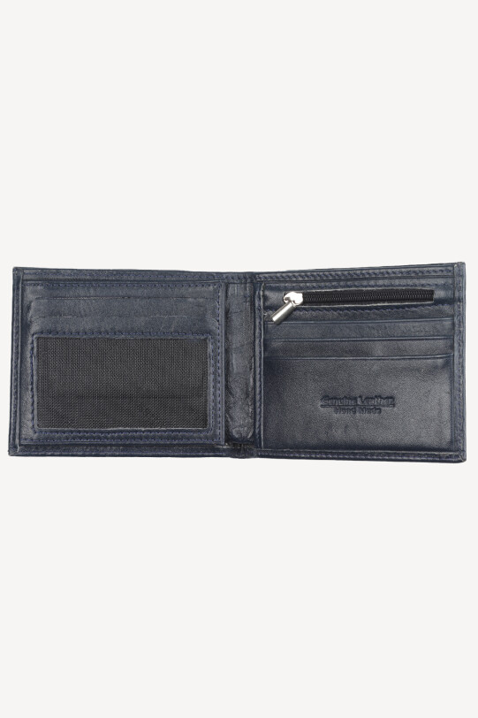 Erkek Lacivert Deri Cüzdan