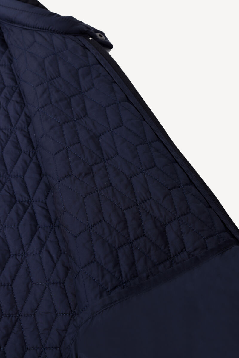 Erkek Lacivert Desenli Spor Yazlık Mont - 5