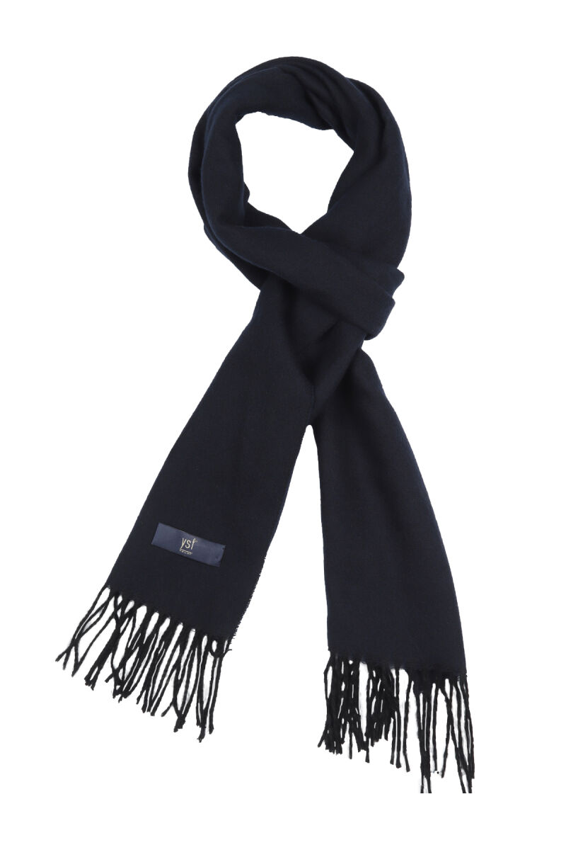 Erkek Lacivert Düz Kaşkol - 1