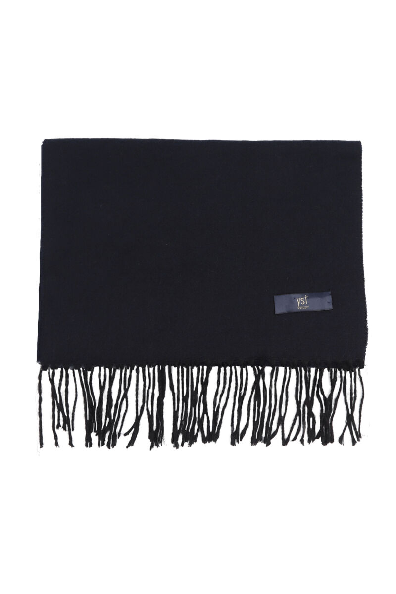 Erkek Lacivert Düz Kaşkol - 3