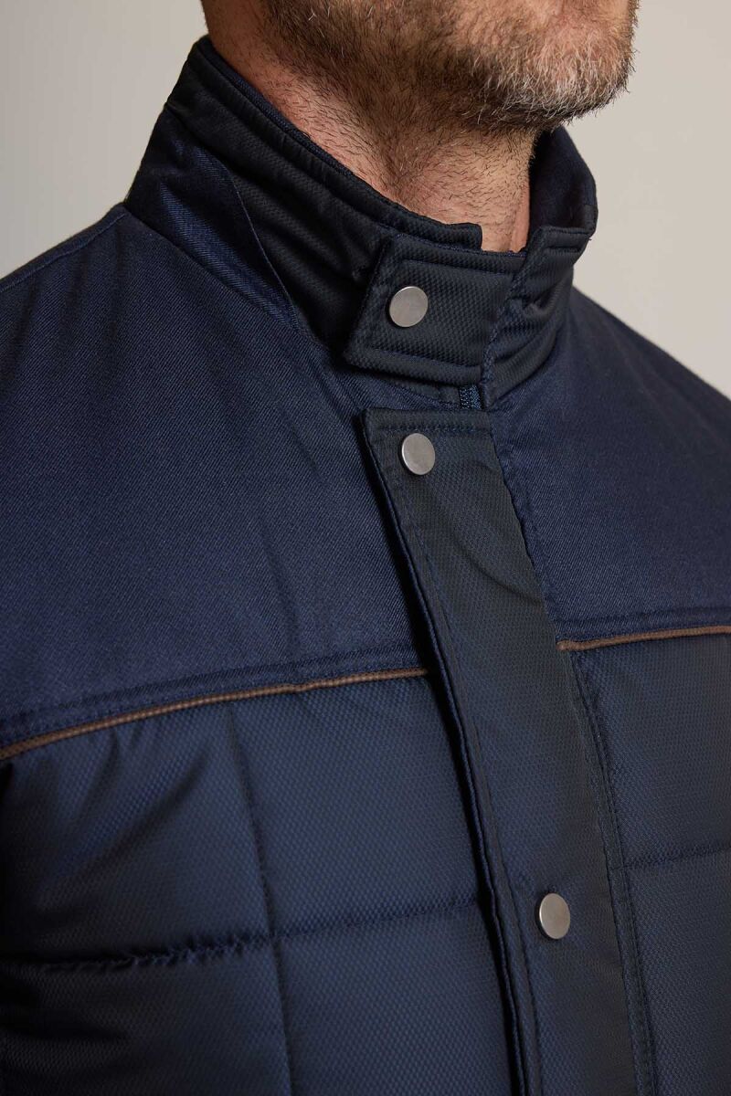 Erkek Lacivert Kareli Klasik Kaban - 6