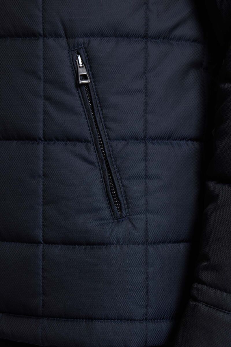 Erkek Lacivert Kareli Klasik Kaban - 7