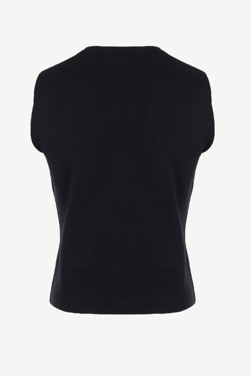 Erkek Lacivert Klasik Triko Yelek - 2