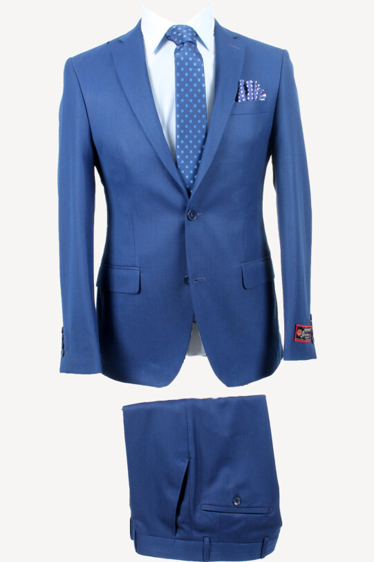 Erkek Lacivert Slim Fit Takım Elbise - YSF