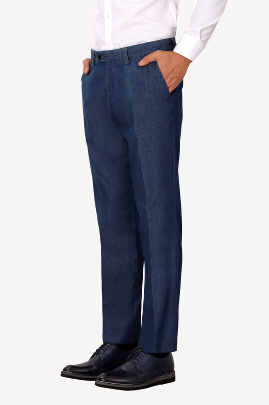 Erkek Lacivert Spor Kot Regular Fit Pantolon