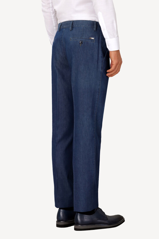 Erkek Lacivert Spor Kot Regular Fit Pantolon