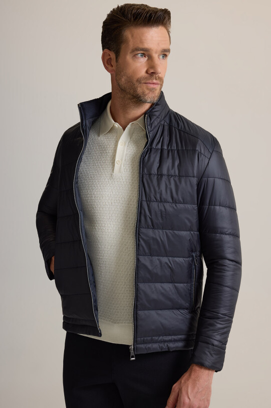 Erkek Lacivert Slim Fit Kaban