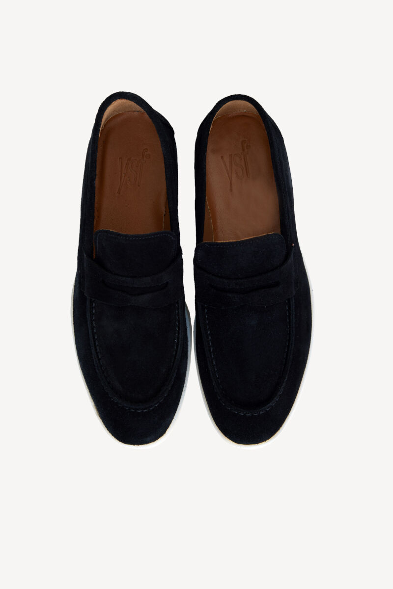 Erkek Lacivert Süet Casual Ayakkabı - 3
