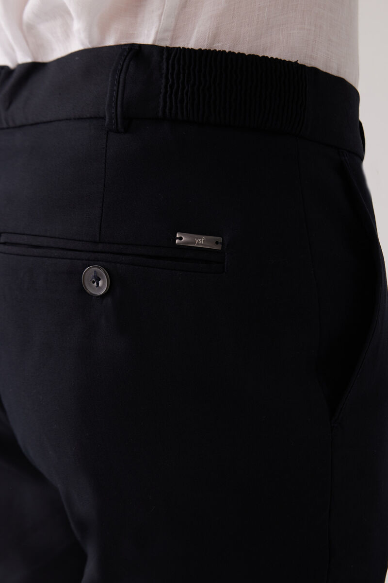 Erkek Lacivert Yazlık Jogger Yan Cep Pantolon - 8